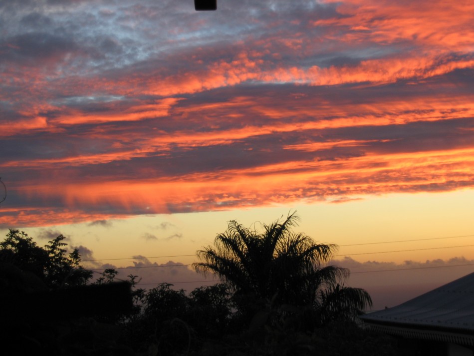 montrer un coucher de soleil à l'ile de La Réunion